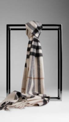 Check Cashmere Scarf
