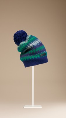 Fair Isle Cashmere Cotton Beanie