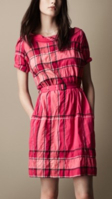 Vestido de checks en algodón