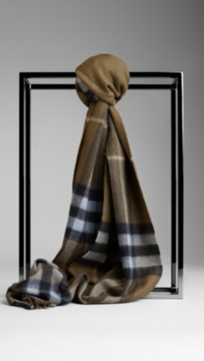 Check Cashmere Scarf