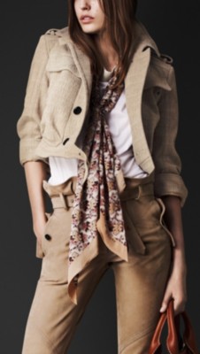 Seersucker Cropped Pilot Jacket
