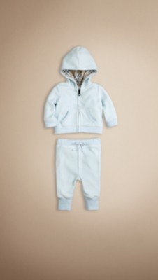Velour Hooded Top And Trouser Set