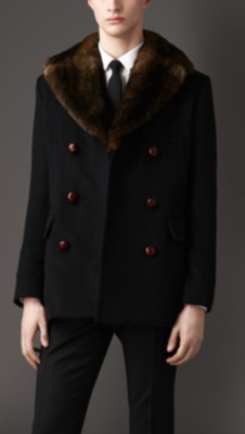Fur Collar Pea Coat