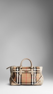 Large Bridle House Check Tote Bag