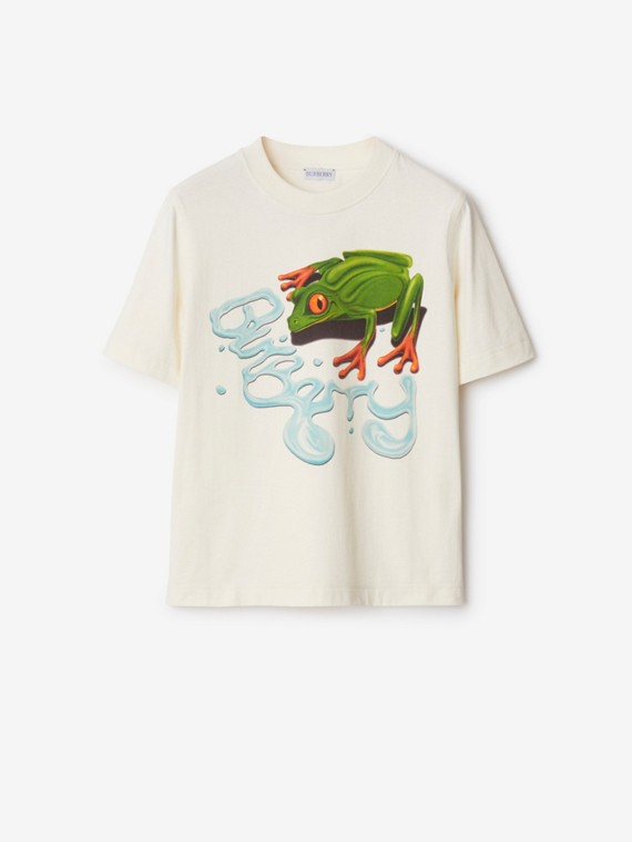 T-shirt en coton à imprimé grenouille (Salt)