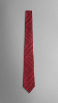 Check Wool Silk Tie