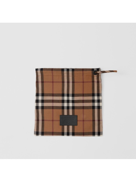Vintage Check Cotton Face Mask in Birch Brown | Burberry - cell image 1