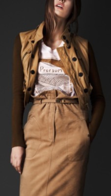 Disconnected Collar Leather Flight Jacket