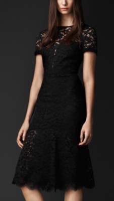 Cut-Out Back Lace Dress