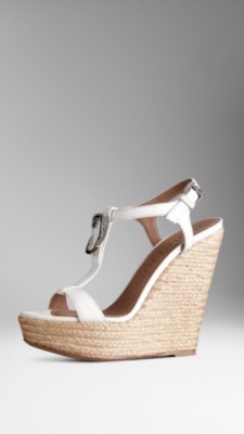 Equestrian Buckle Espadrille Wedges