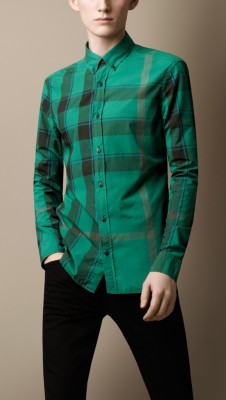 Exploded Check Cotton Shirt