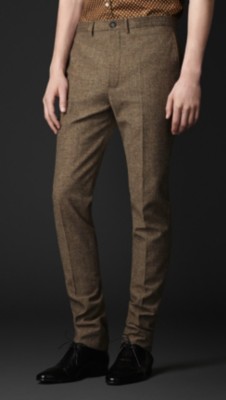 Slim Fit Tweed Trousers