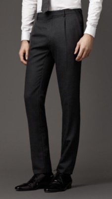 Modern Fit Virgin Wool Trousers