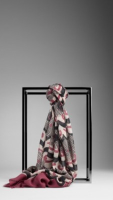 Floral Wool Scarf
