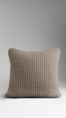 Cashmere Waffle-Knit Cushion