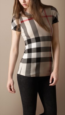 Camiseta de manga corta de checks