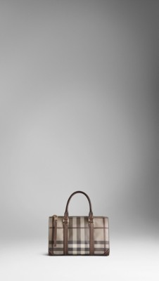 Small Smoked Check Saddlestitch Bowling Bag