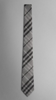 Check Silk Cashmere Tie
