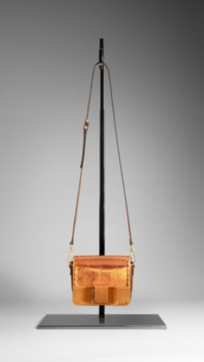 Bow Detail Python Crossbody Bag