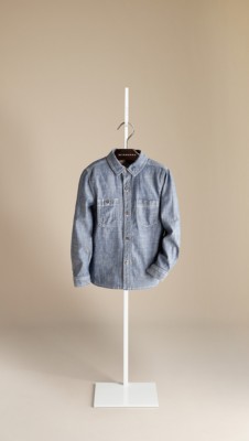 Chambray Cotton Workwear Shirt