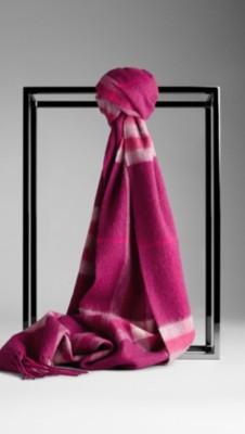 Check Cashmere Scarf