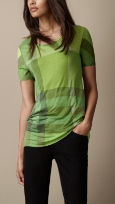 Camiseta de checks en tejido jersey