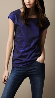 Camiseta metalizada de algodón