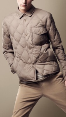 Down-Filled Diamond Quilted Jacket