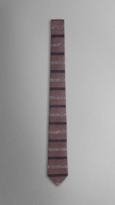 Textured Wool Silk Stripe Tie