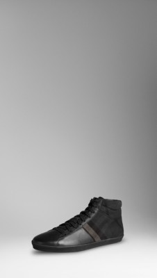 Zapatillas deportivas de botín con checks