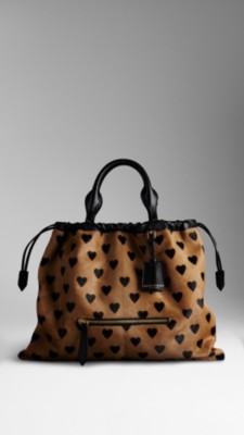 The Big Crush in Heart Print Calfskin