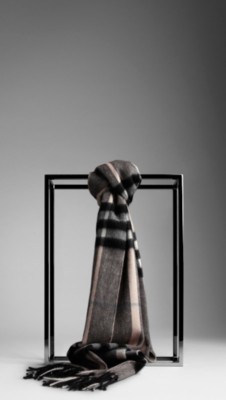 Check Cashmere Scarf