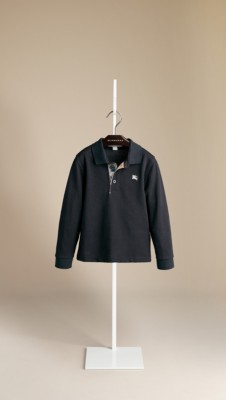 Long Sleeve Cotton Polo Shirt