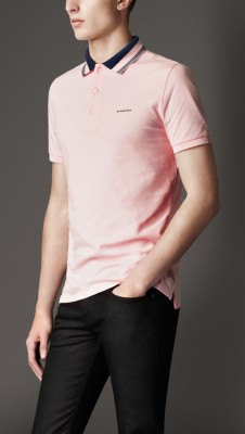 Striped Collar Polo Shirt