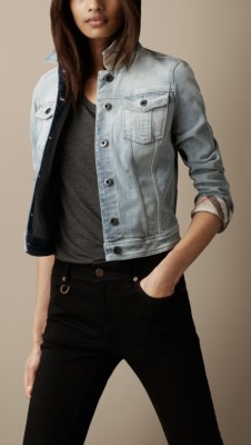 White Overspray Denim Jacket