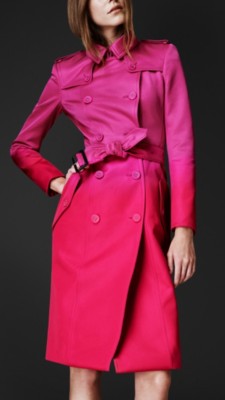 Satin Dégradé Trench Coat