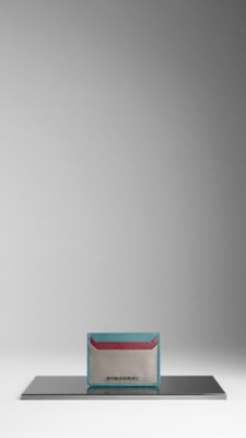 Tri-Colour Leather Card Case