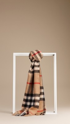Exploded Check Cashmere Scarf