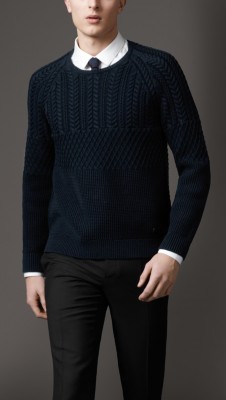 Cotton Aran Knit Sweater