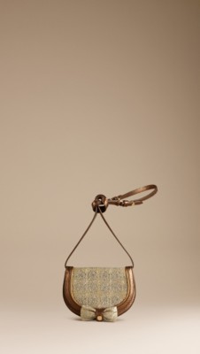 Metallic Jacquard Crossbody Bag