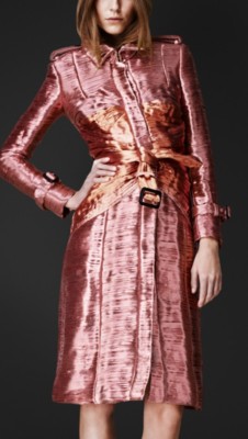 Plissé Corset Trench Coat