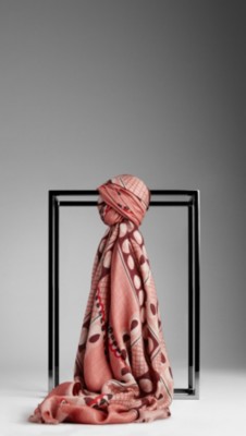 Painted Circle Check Modal Cashmere Square