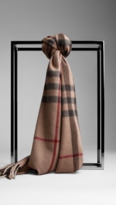 Check Cashmere Scarf