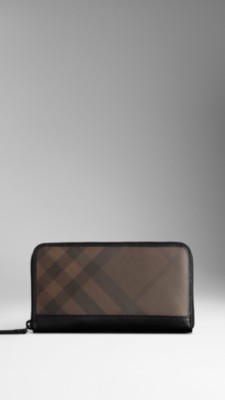 Smoked Check Ziparound Wallet