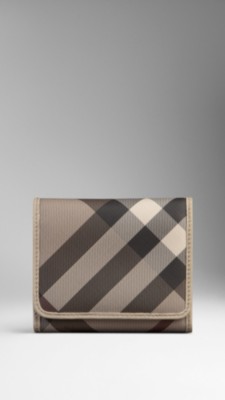 Smoked Check Folding Wallet