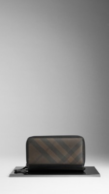 Smoked Check Travel Wallet