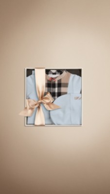 Check Sleepsuit Baby Gift Set