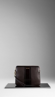 London Leather Crossbody iPad Case