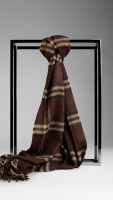 Check Cashmere Scarf