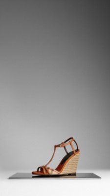 Haymarket Check Wedge Sandals